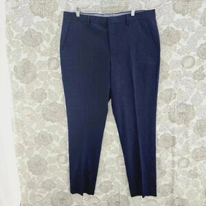 Express Stretch Slim Men's Dress pants 36x32 Navy Blue